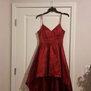 Dark red High-low dress
